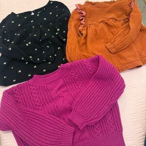 Cat & Jack Pink, Black, and Orange Kids Tops